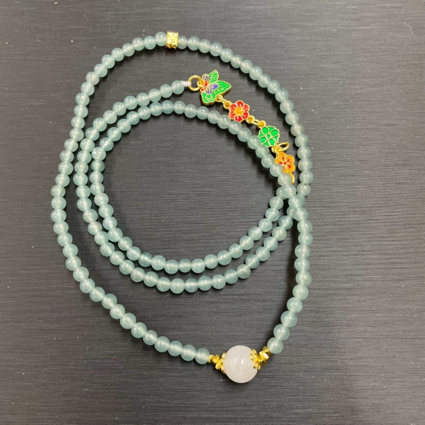 翡翠白玉毛衣项链4m+*（多样性发一件）