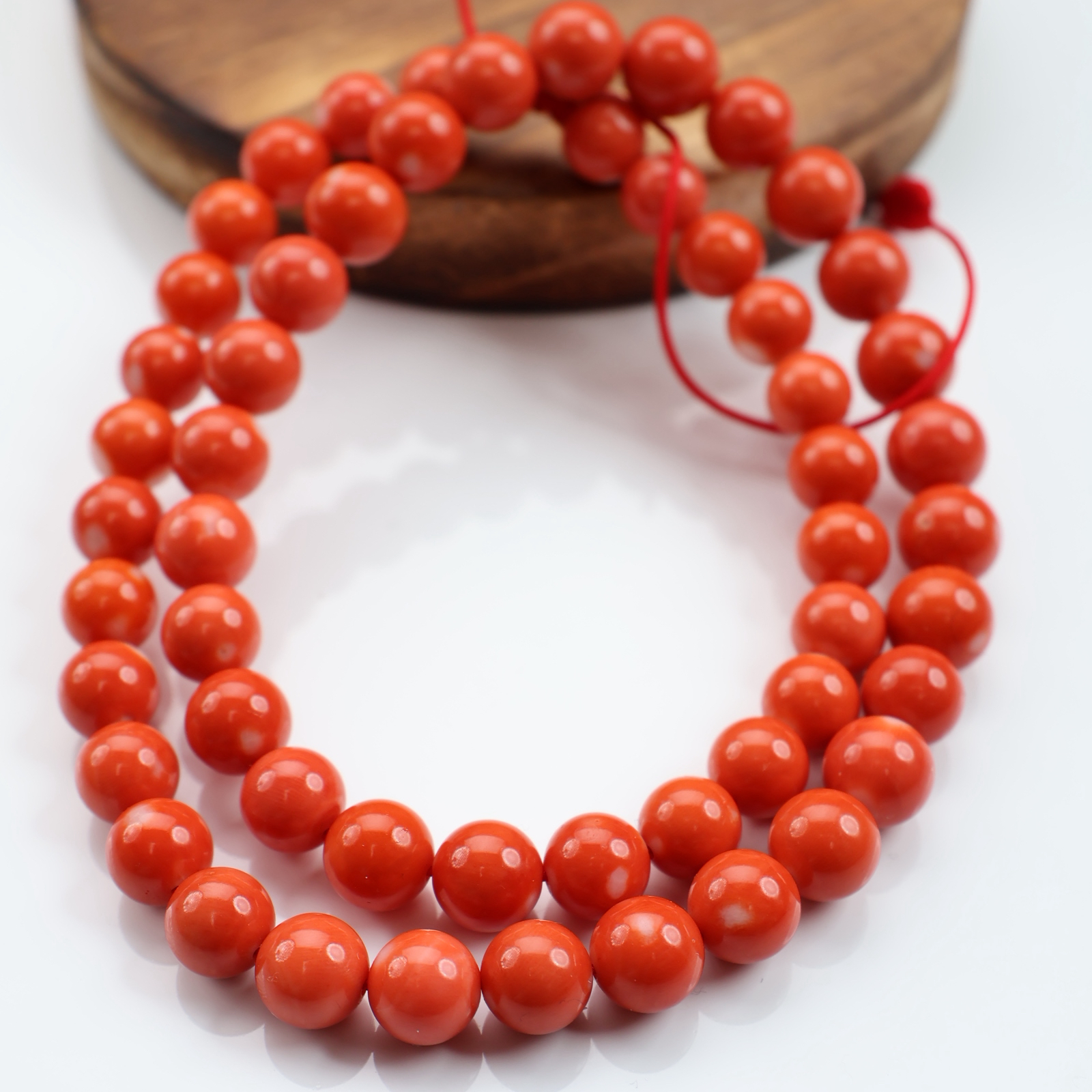 梓钦甄选-momo珊瑚圆珠锁骨链