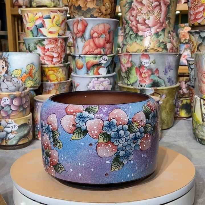 红陶景德镇艺术手绘作品