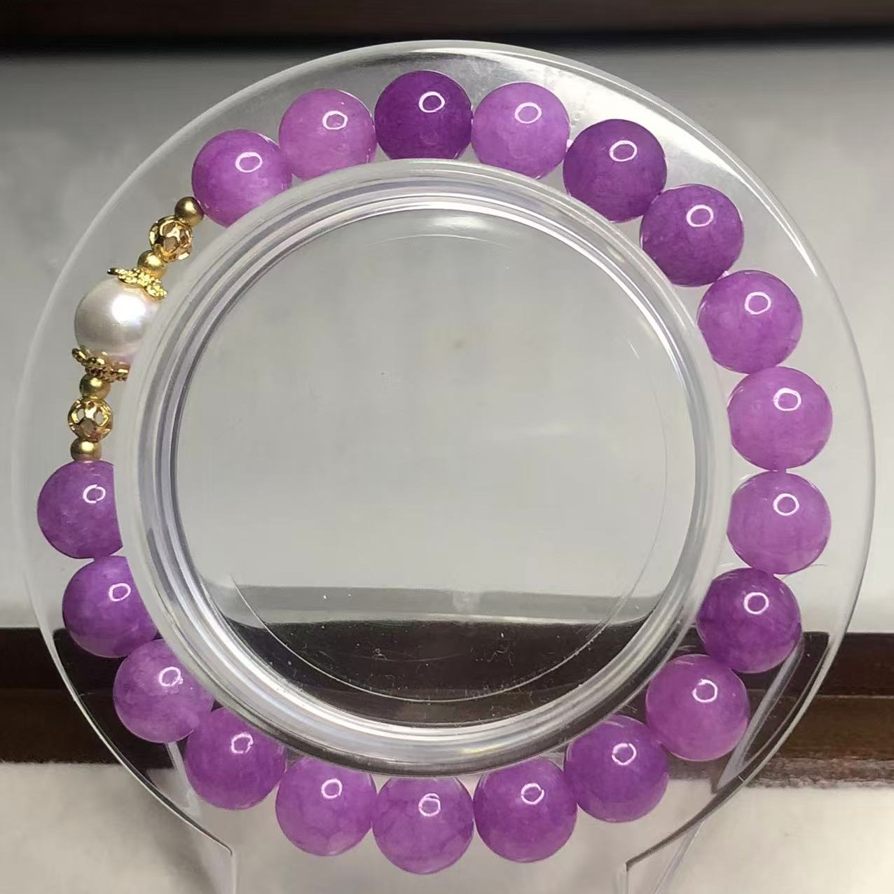 铜合金莫桑石手链 薰衣草紫梦幻手串轻奢