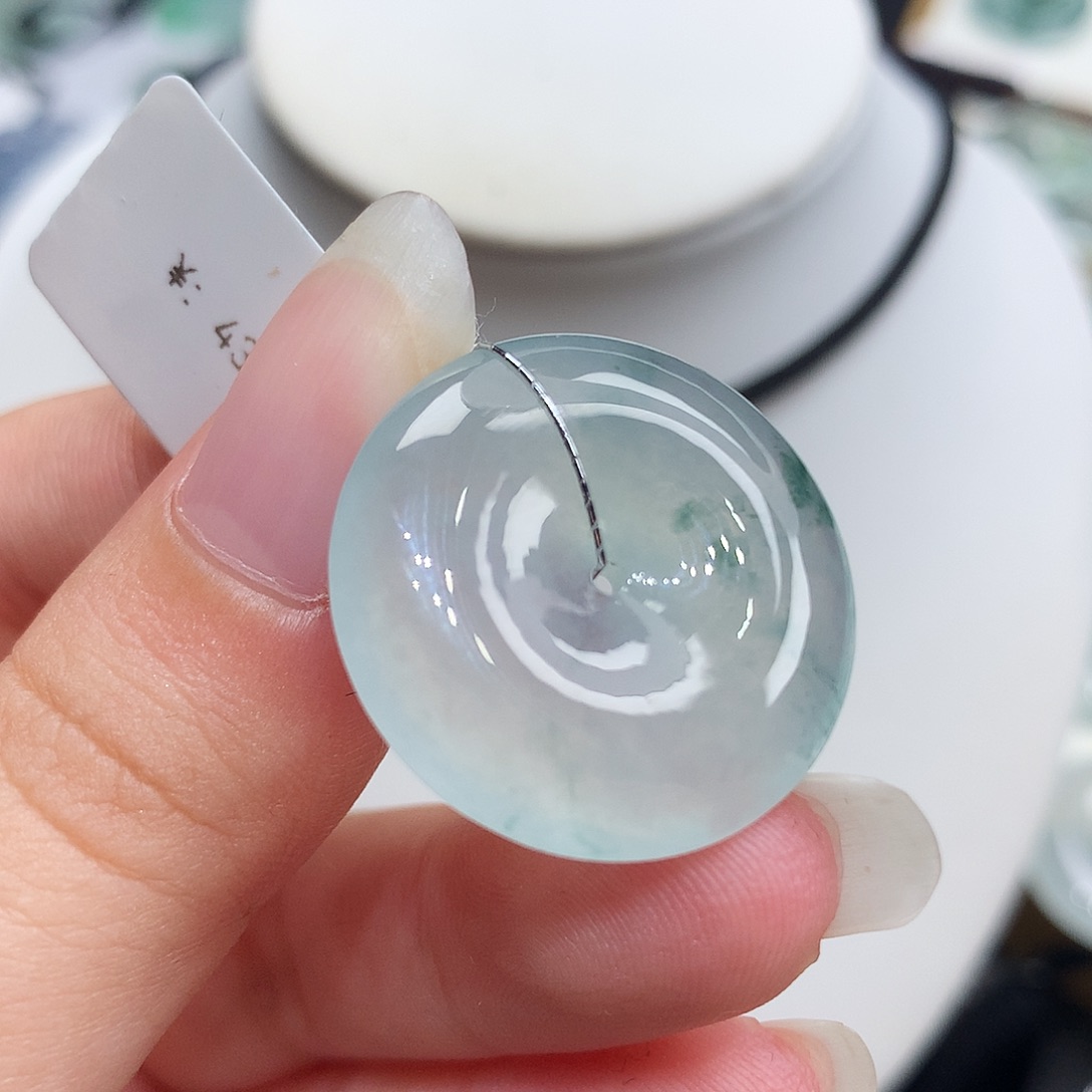 翡翠未镶嵌胸饰翡翠111，24.6/5.4