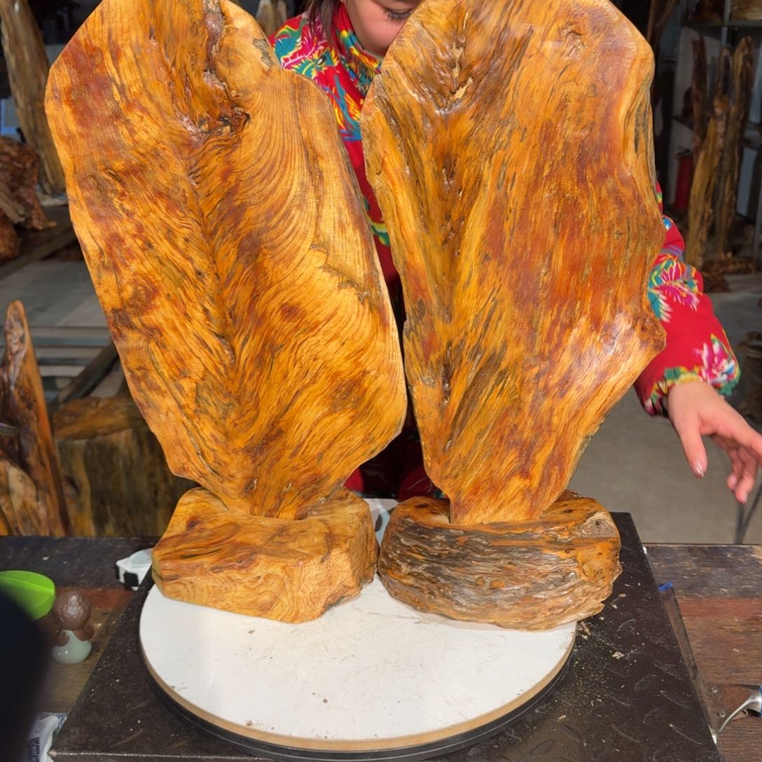 大***伟木佳友琥珀木摆件20