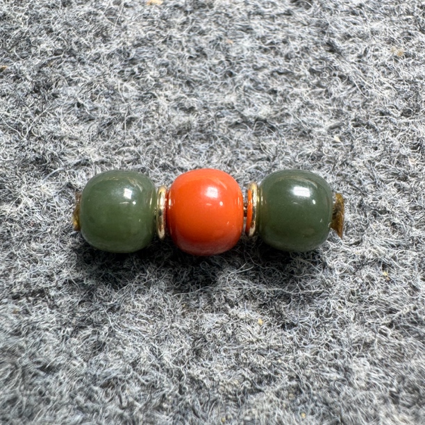 【石趣】瓦西南红和田玉套珠直径8小串必备配饰