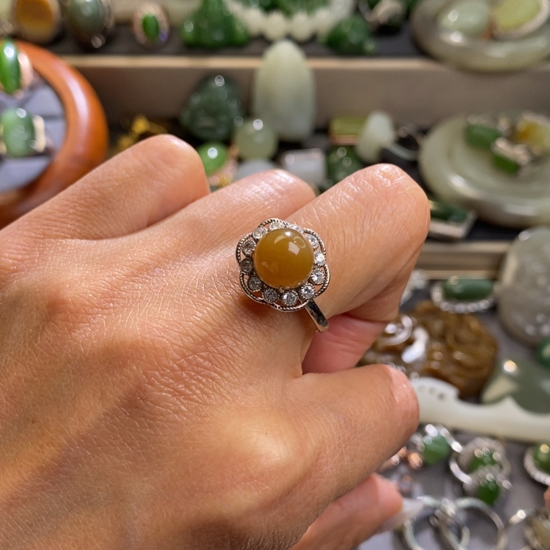 和田玉挂件银S925镶嵌