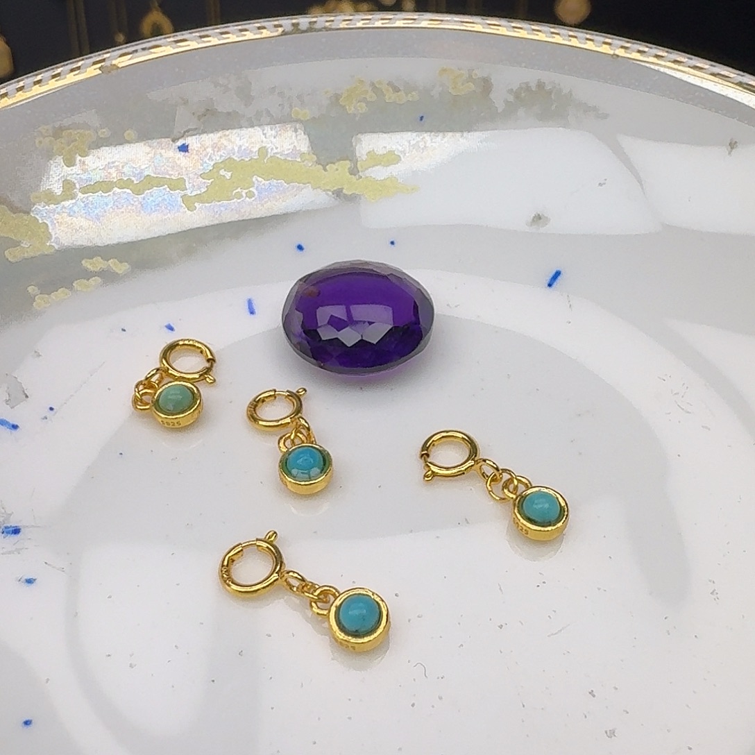 紫晶颈饰银S925镶嵌紫水晶925镶嵌183