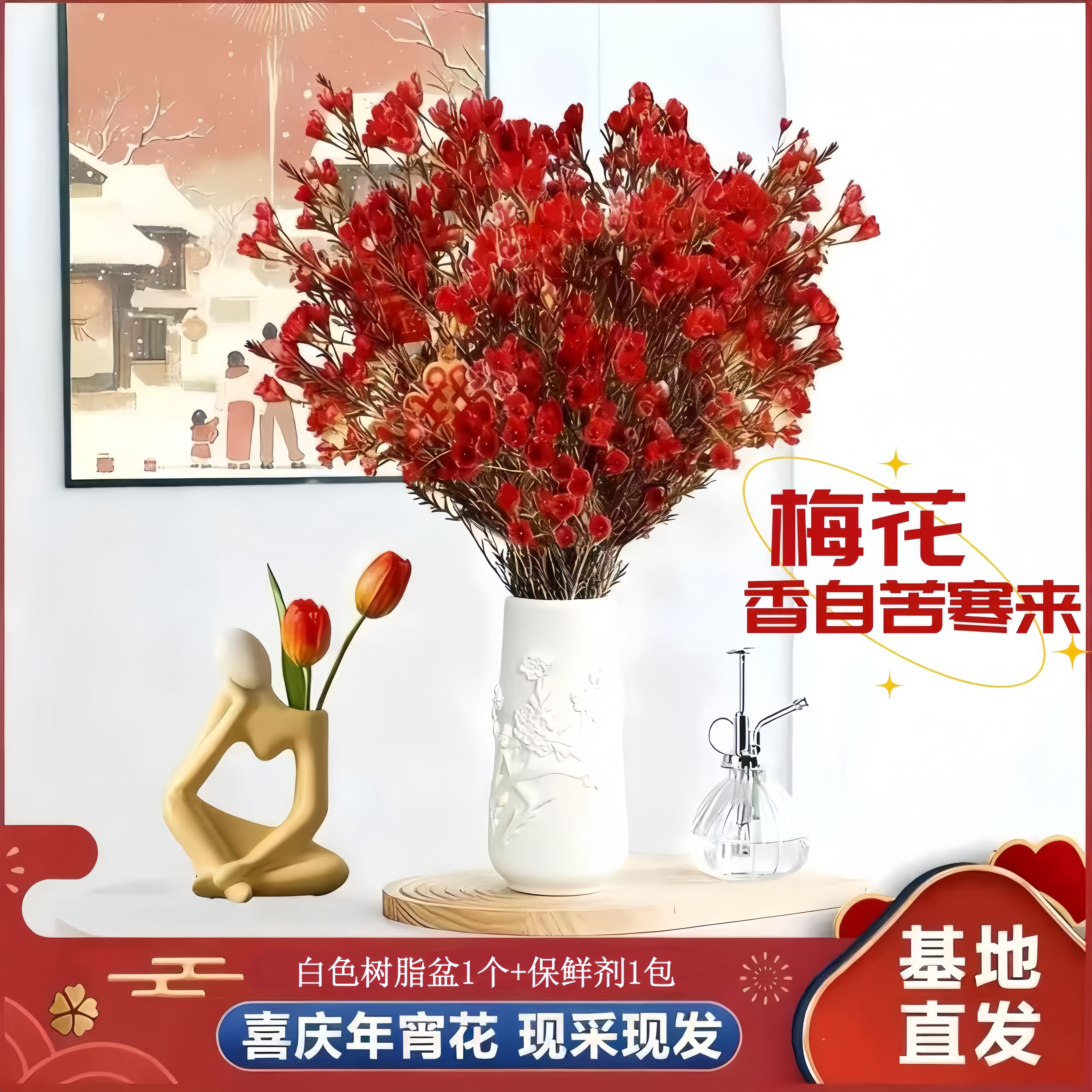 【主播严选】澳洲腊梅鲜花水培水养年宵干花鲜切花客厅室内花卉
