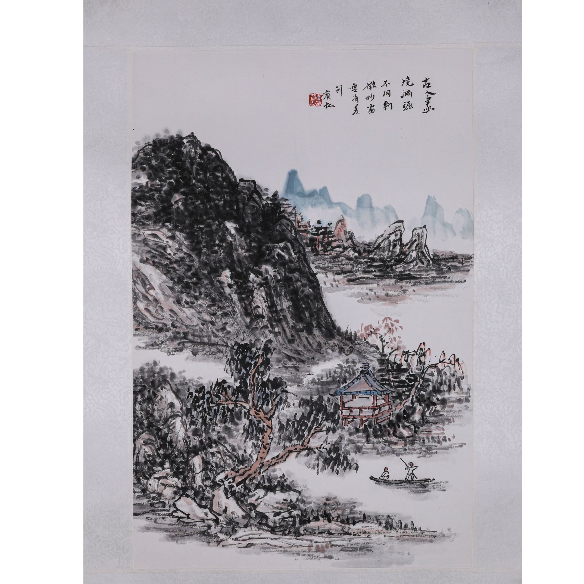 07 cp70黄老  绘画山水宽45cm⾼ 69cm