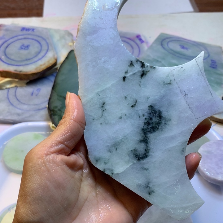 草***天翡翠散珠翡翠玉石