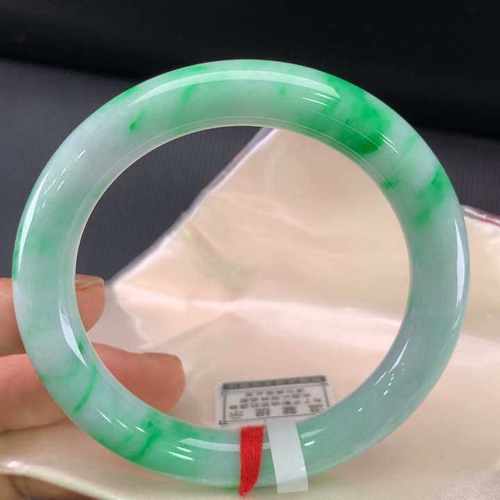 翡翠手镯未镶嵌圆条55-56