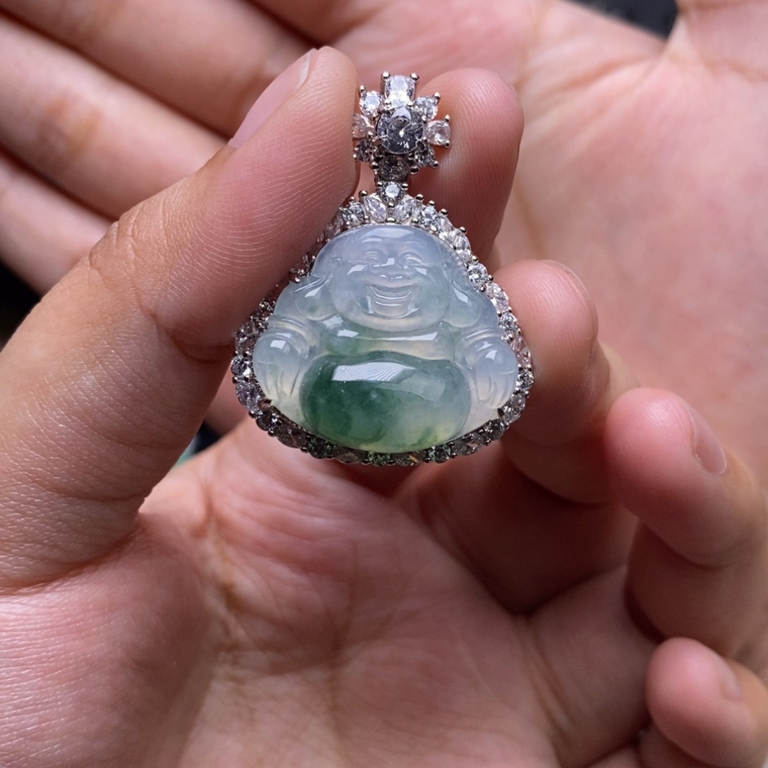 翡翠银S925镶嵌颈饰