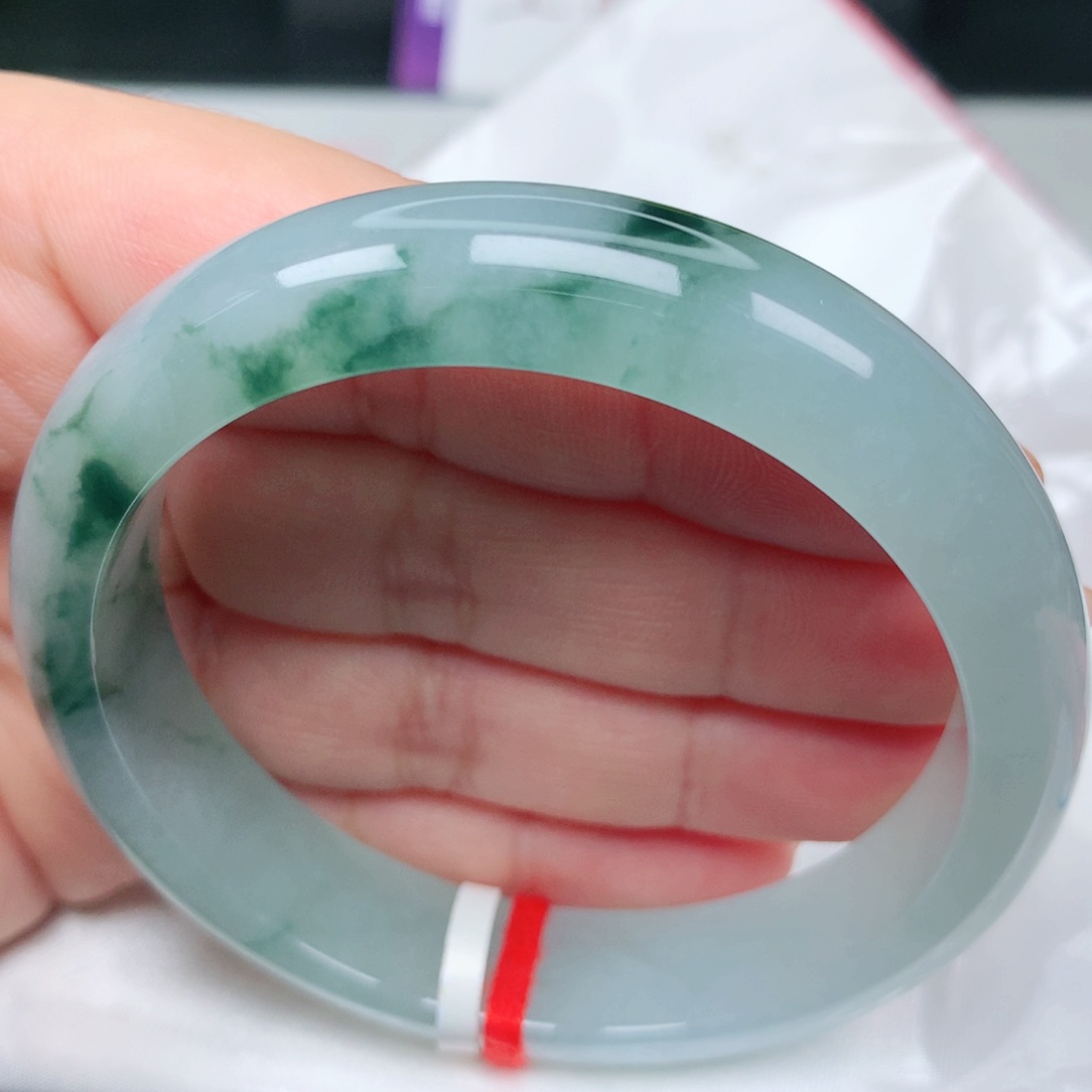 未镶嵌手镯翡翠8冰胶飘花