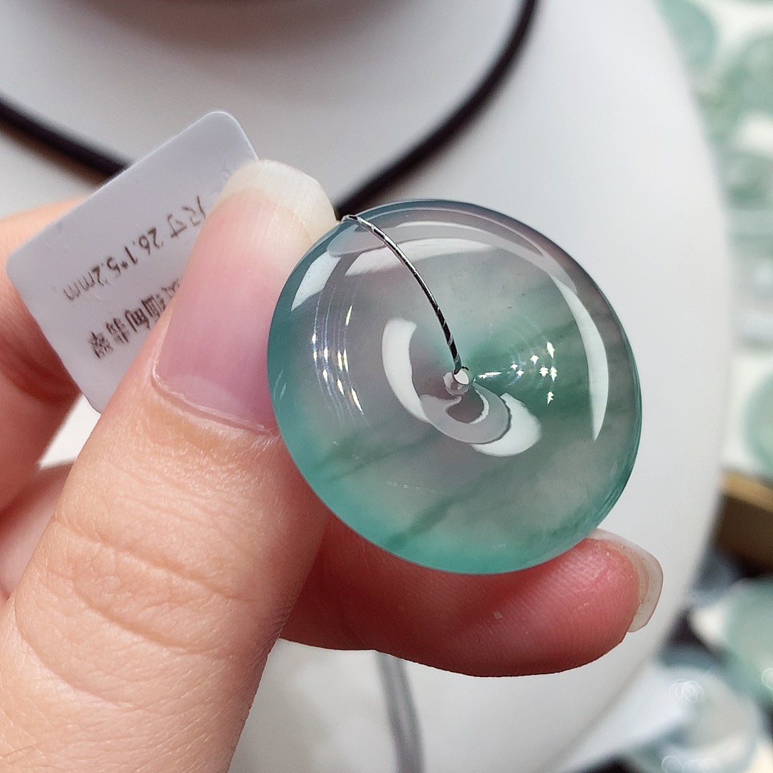 颈饰未镶嵌翡翠编号121，26.1/5.2