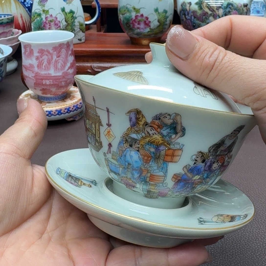 瓷片景德镇仿古手工制作精品展示