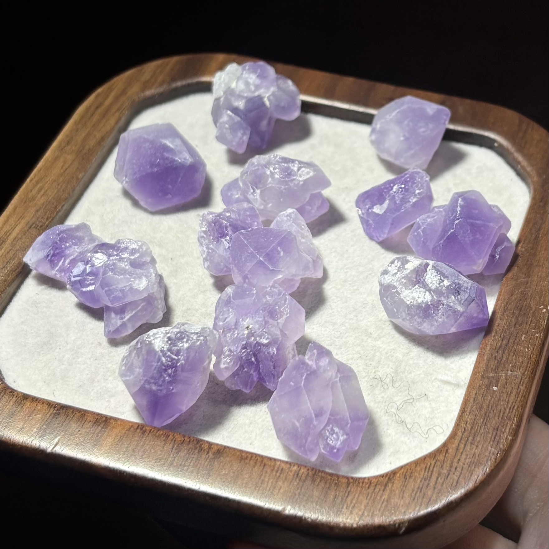 天然原矿紫水晶白水晶