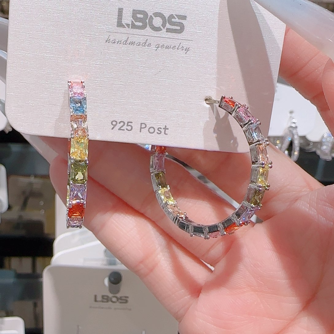 铜合金925银锆石耳环