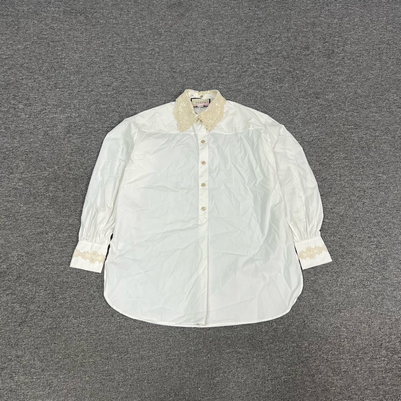 99新 GUCCI/古驰 Gucci 蕾丝领 衬衫