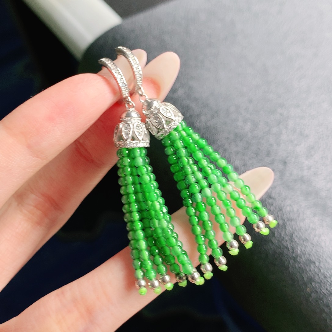 翡翠未镶嵌手链耳饰