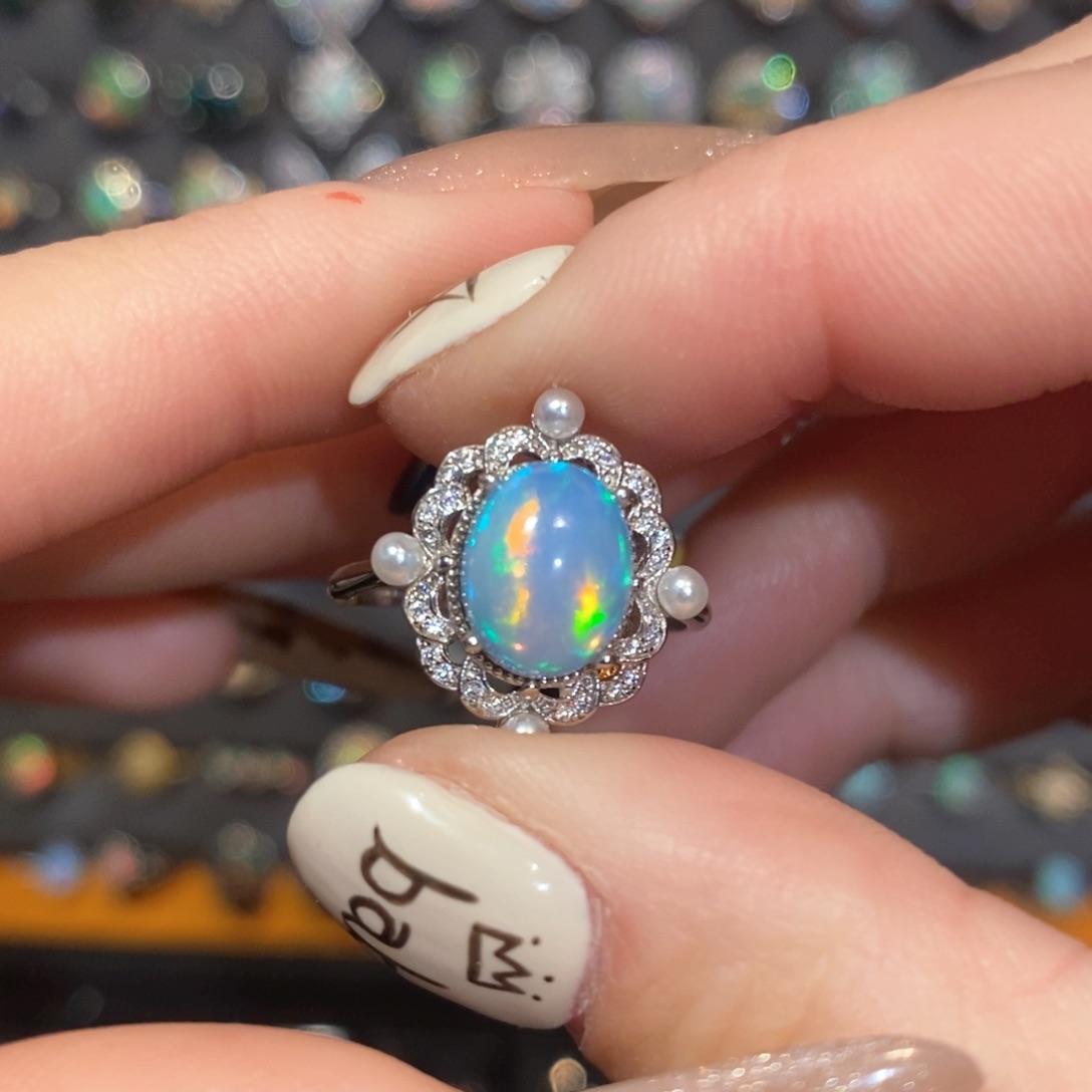 欧泊欧泊戒指银S925镶嵌