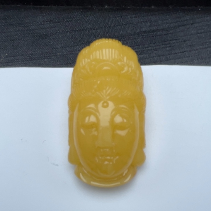 裸石蜜蜡未镶嵌蜜蜡观音吊坠