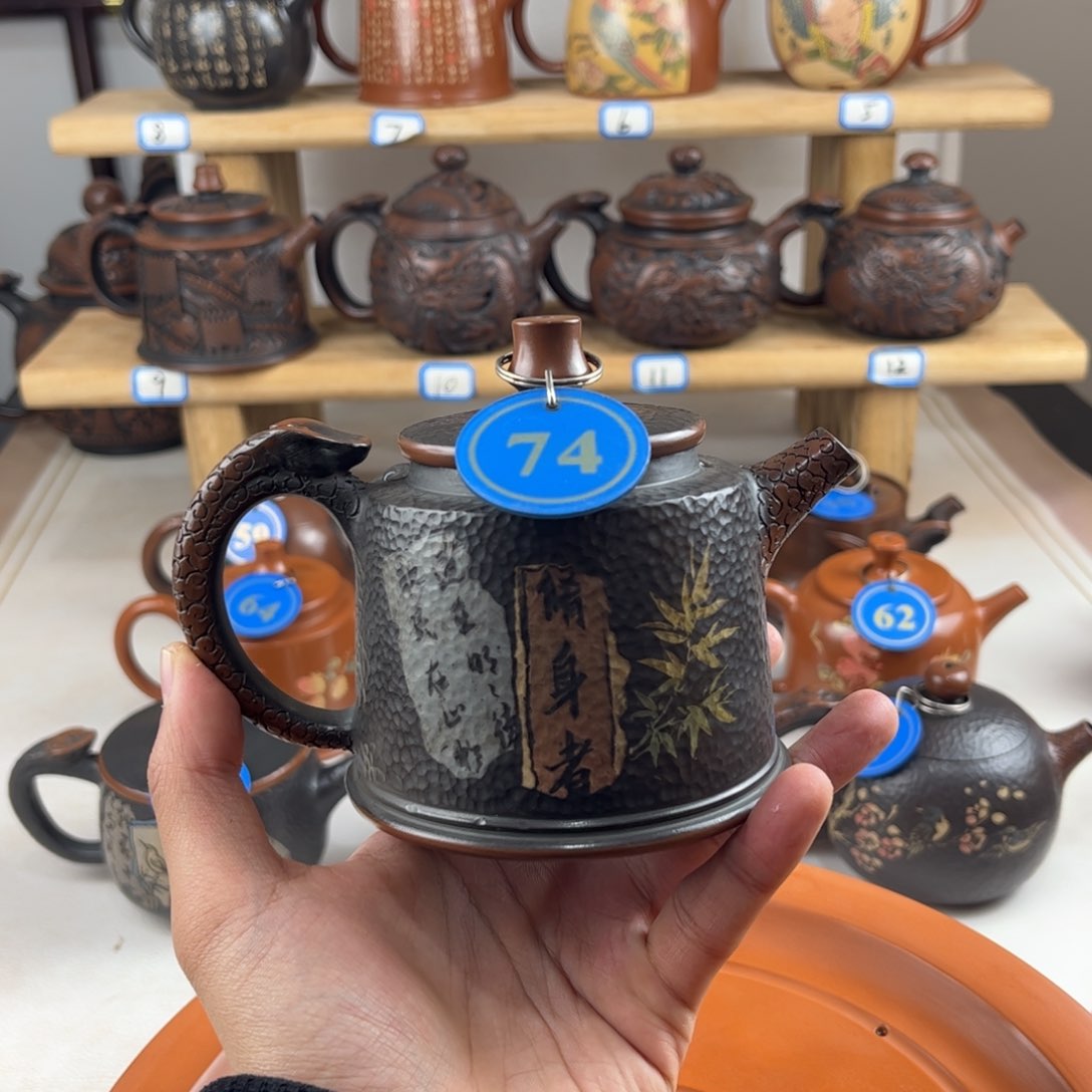 壶220cc 建水紫陶全手工制作，老匠人精工精制