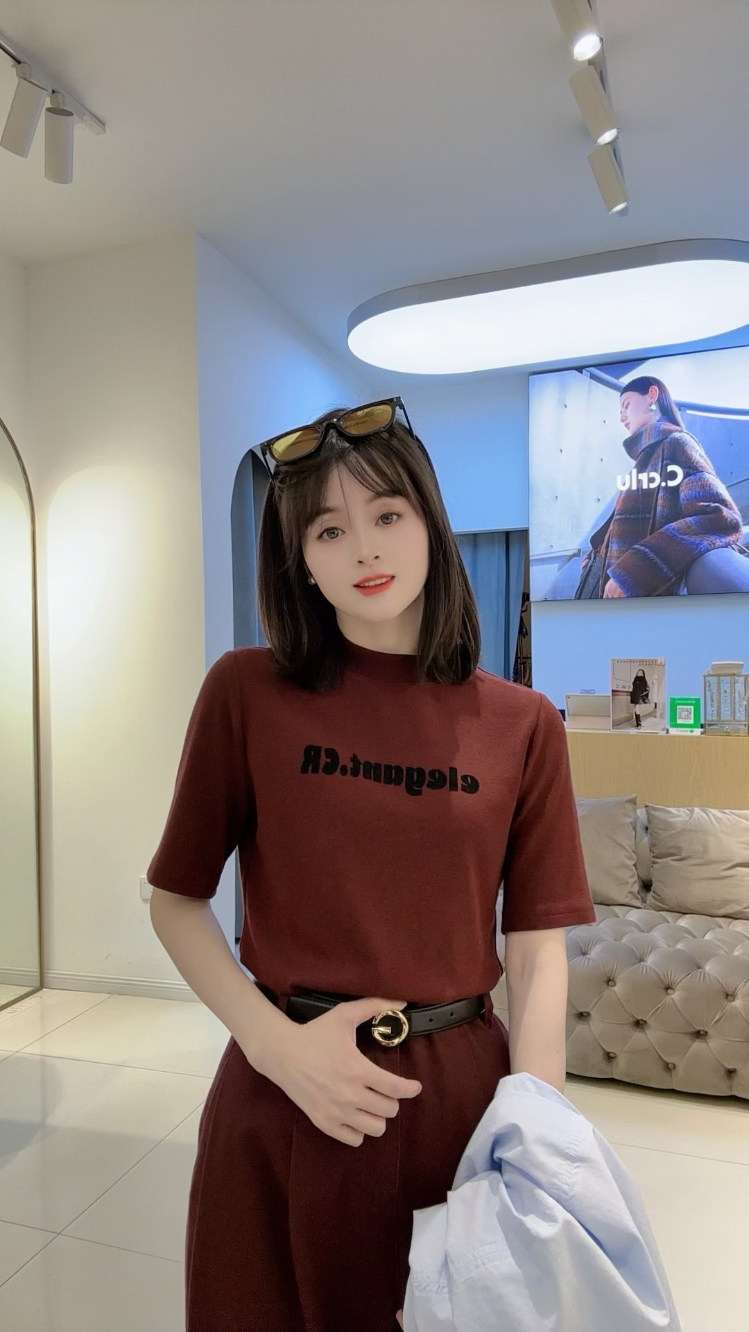 C.crlu可路莎 植绒印花T恤 25春新款