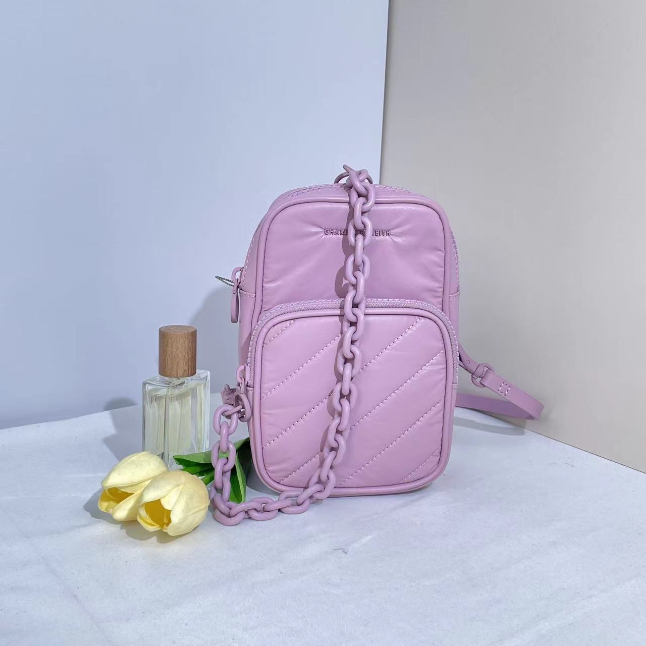 样品CHARLES&KEITH  80151096浅紫色S时尚女包