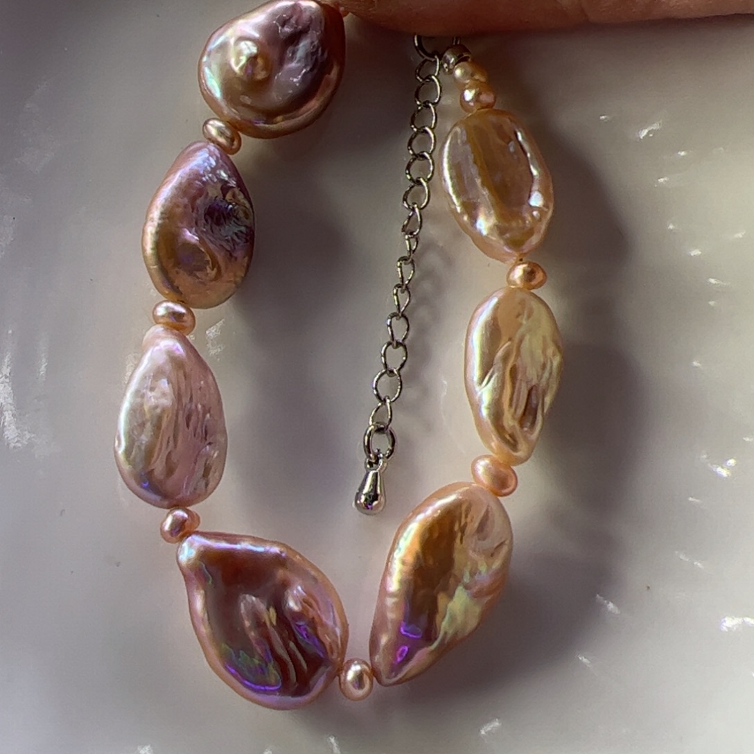 淡水珍珠手绳合金640