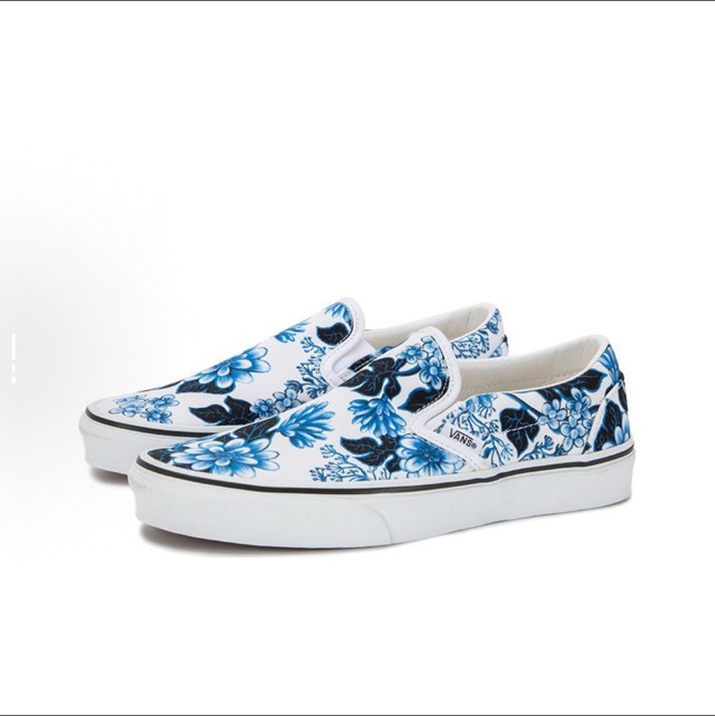 Vans Classic Slip-On低帮板鞋 白蓝 原盒 VCFY6Z