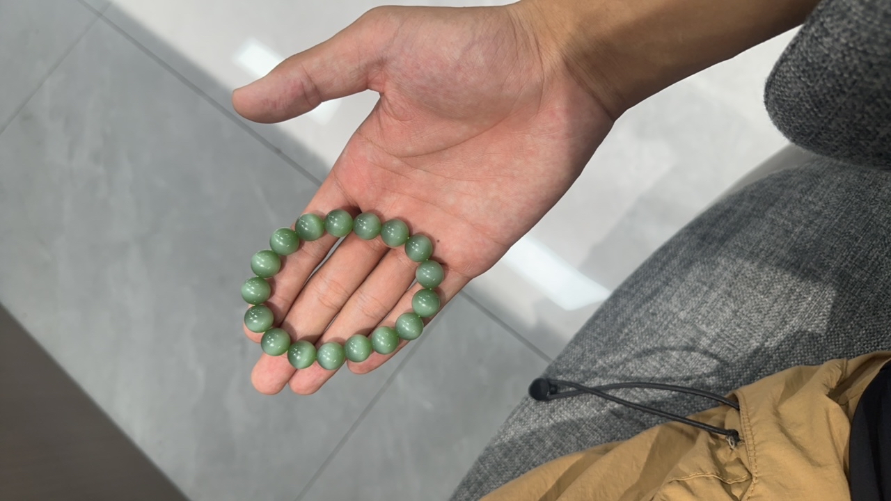 和田玉碧玉猫眼手串