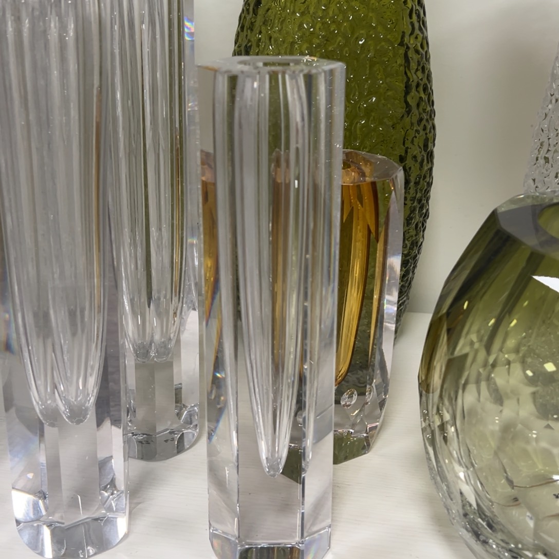 透明高花瓶钻石刻磨高度28成品