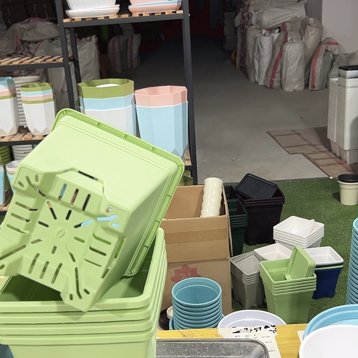 正品方形口16高18果绿带托5只