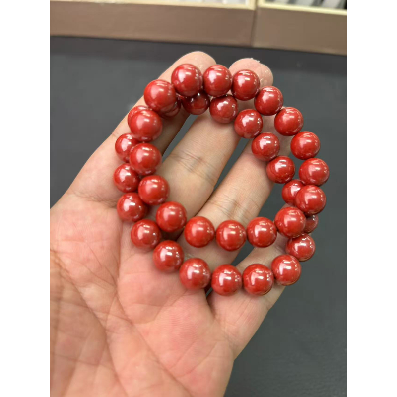 含辰砂工艺品朱砂手串多样性发其一1170058