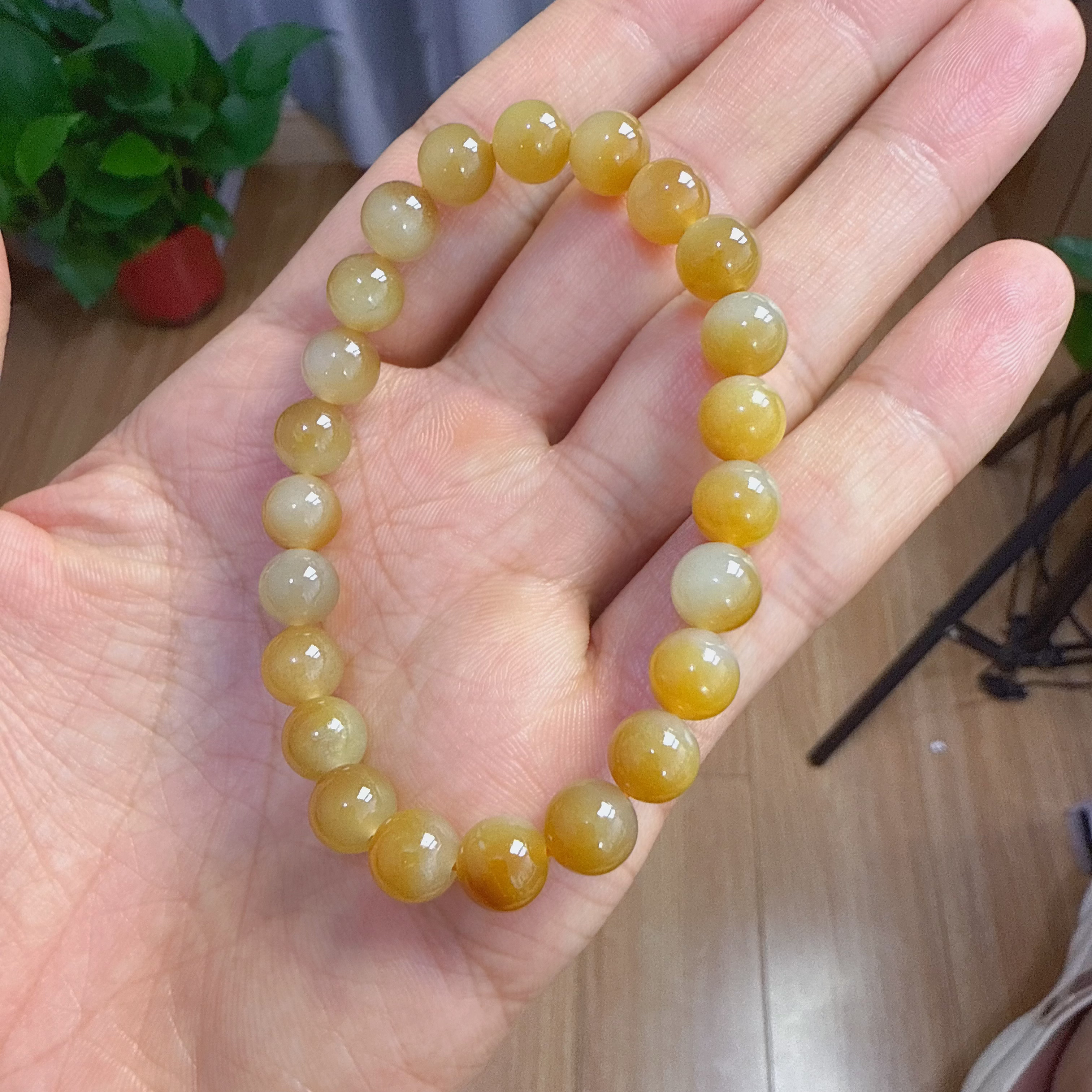 精品高货和田玉手串卡八