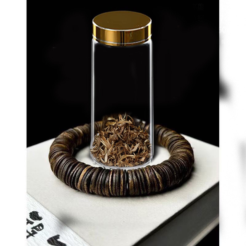 沉香【玄木天香】玻璃瓶勾丝养香料片片型珠  多样性发货