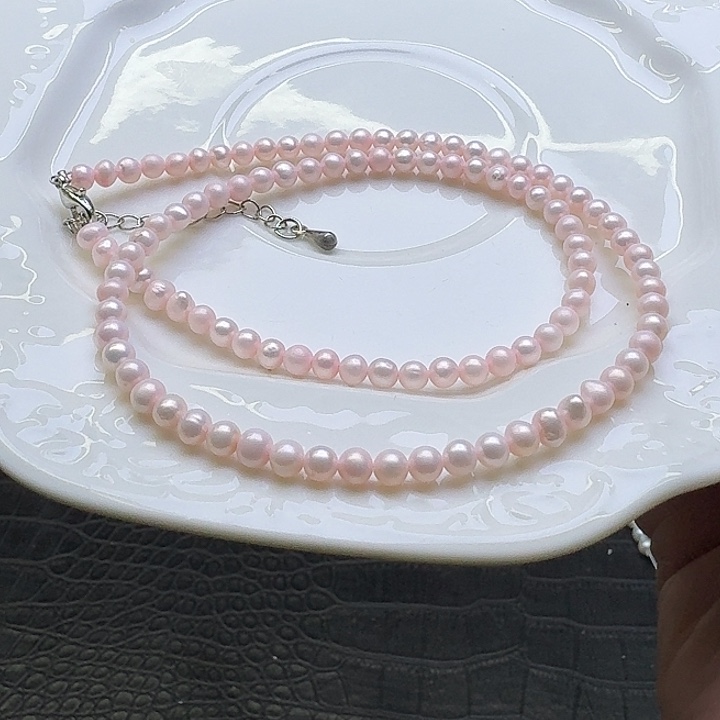 银S925镶嵌颈饰淡水珍珠