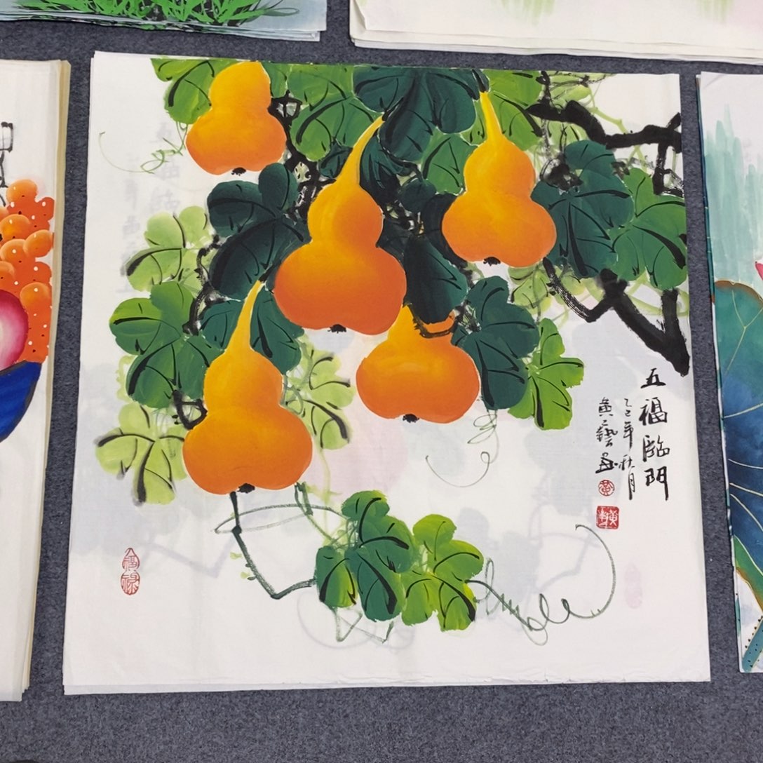 国画尺寸68✖️68精品斗方手绘画