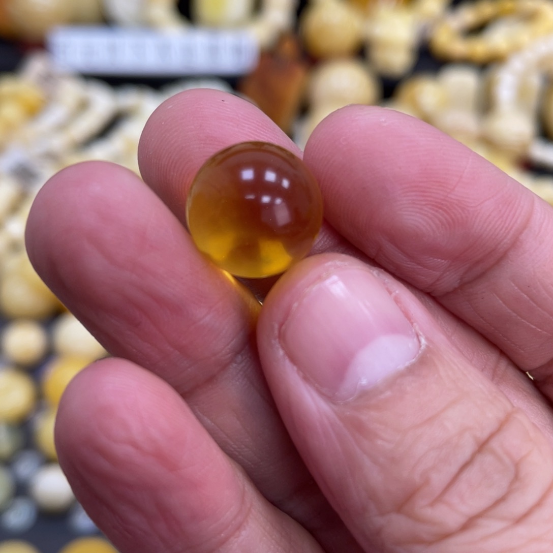 琥珀珠宝奇石未镶嵌13mm