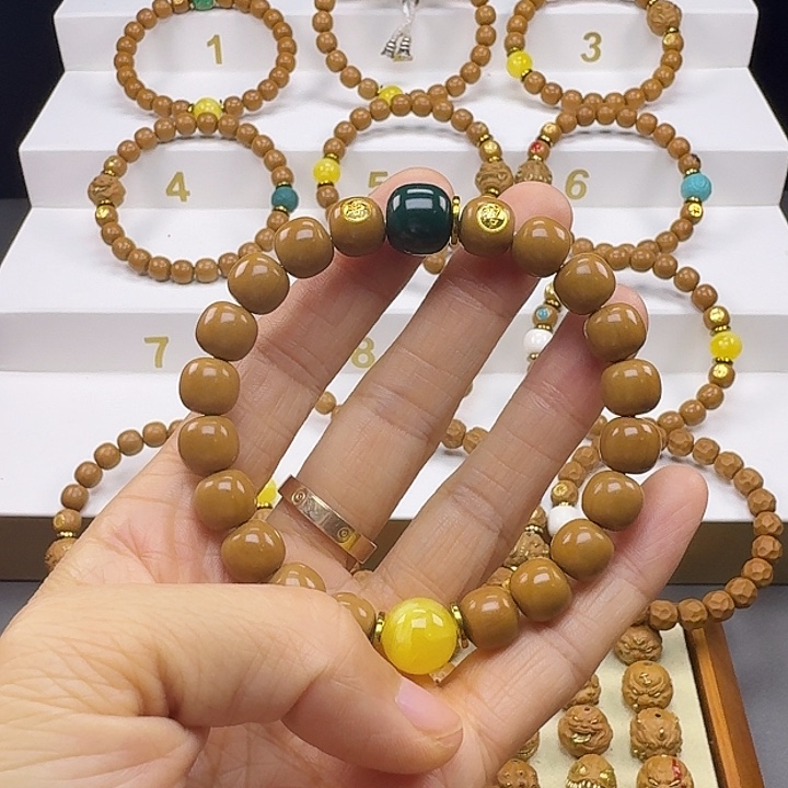 韩***头猴头核桃吊坠猴头手串