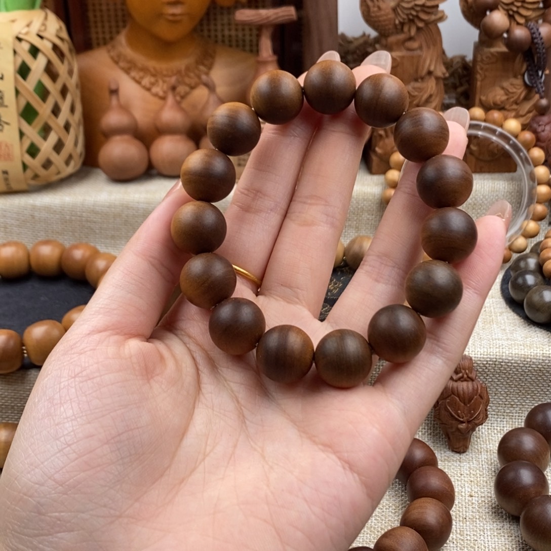 檀香木手串/手链迈索尔，老山檀香，焦糖1.5