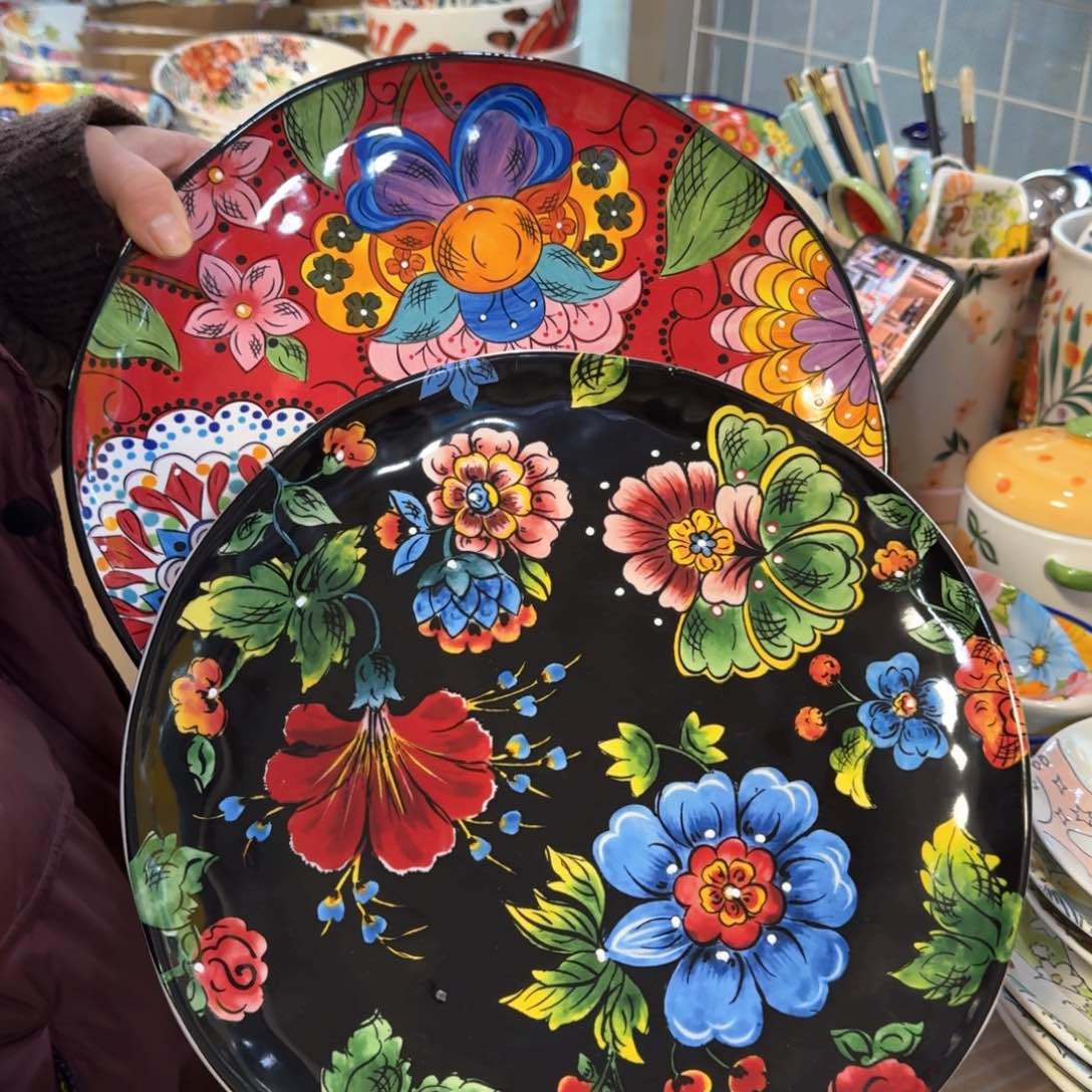 陶瓷11英寸大盘两只看图