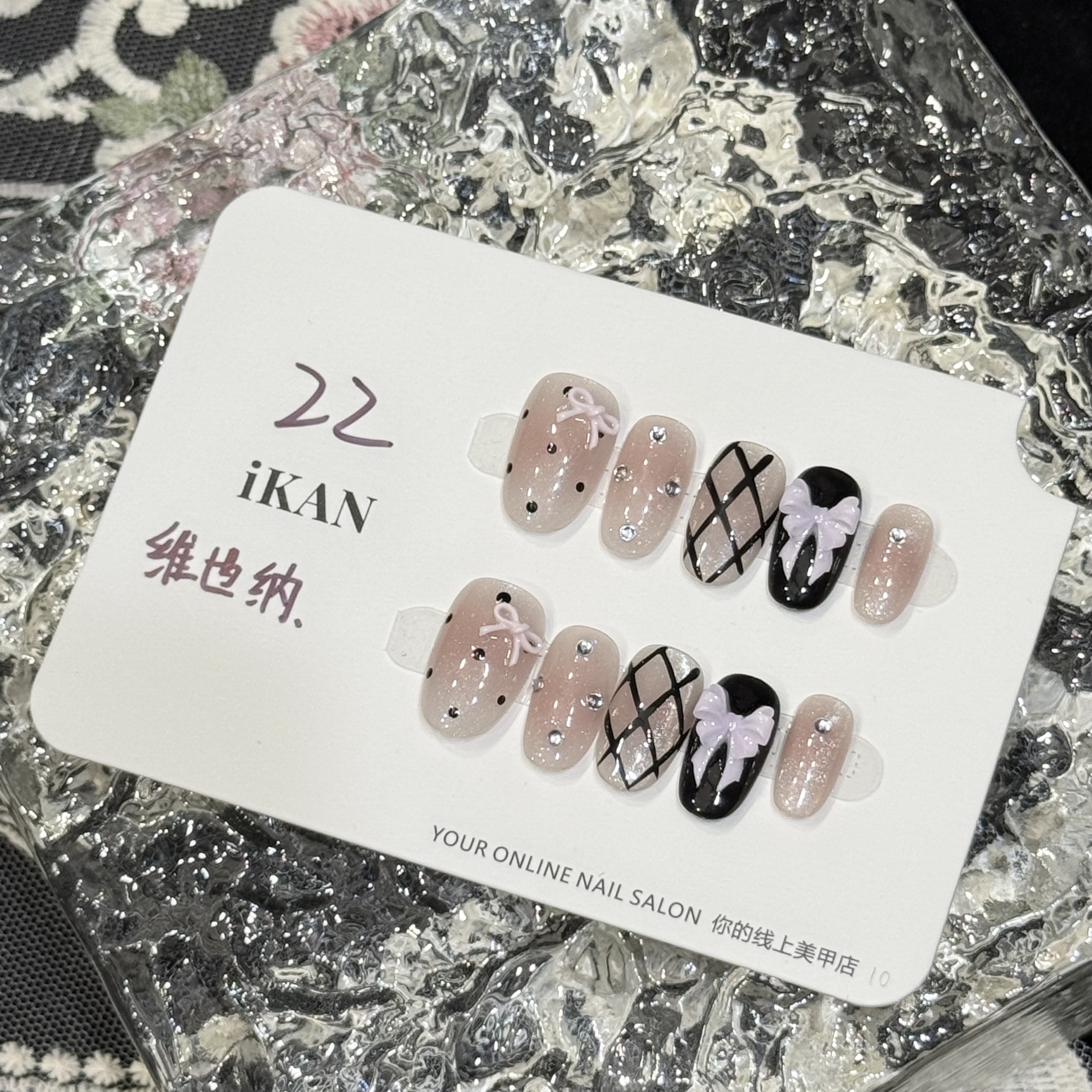 iKAN【维也纳】高级显白纯欲气质手工穿戴甲日常必备22