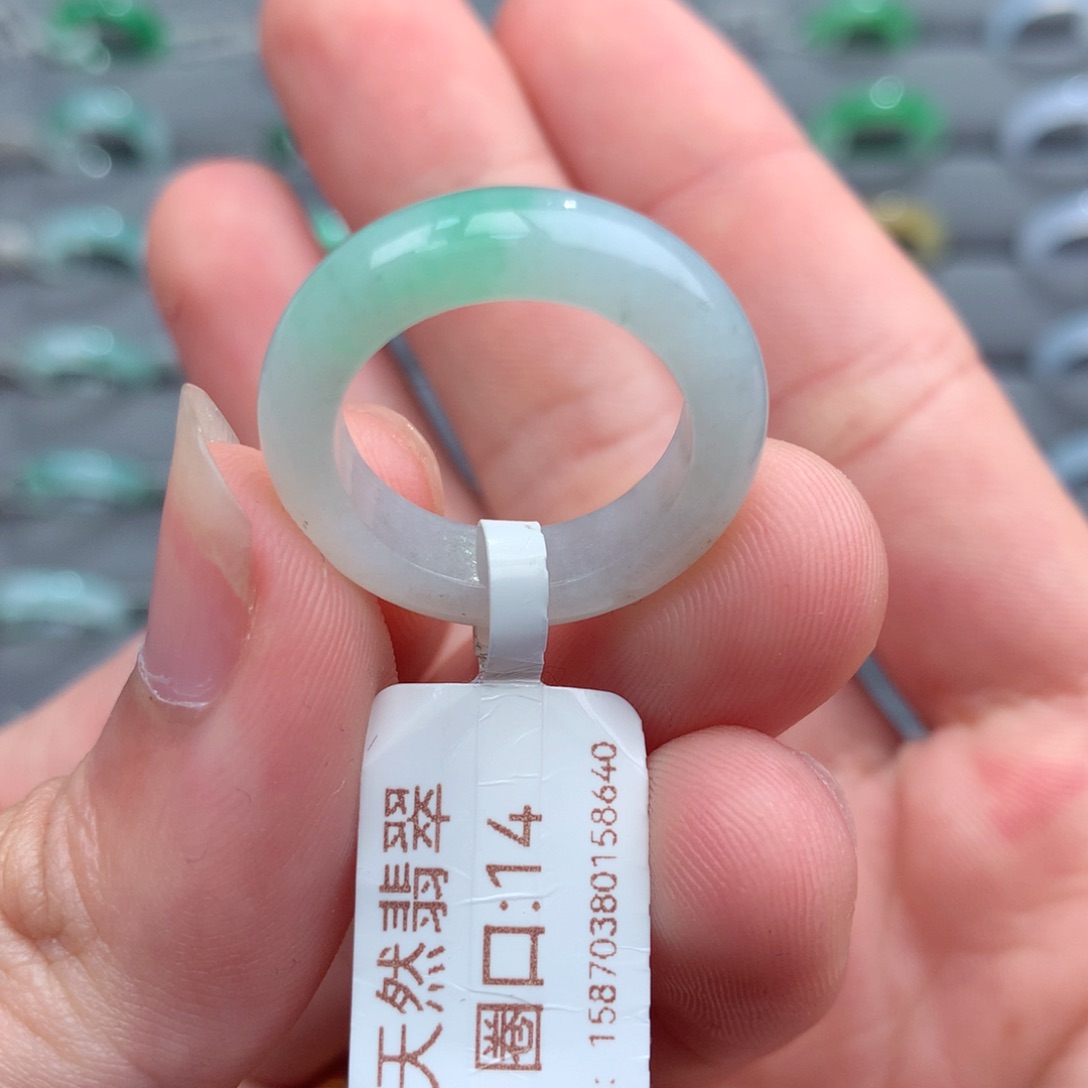 翡翠未镶嵌戒指天然