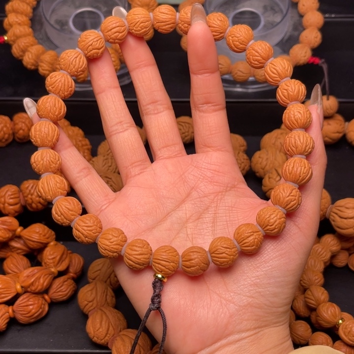 桃核手串1.3尺寸聚宝盆手持（25号链接）