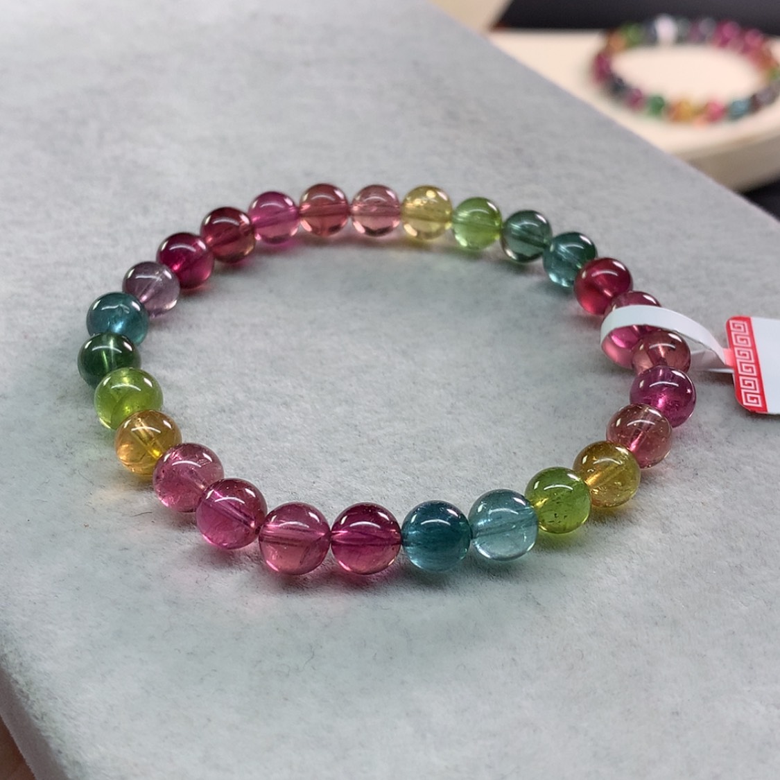 【闪购商品】碧玺手链未镶嵌碧玺荧光单圈6.8