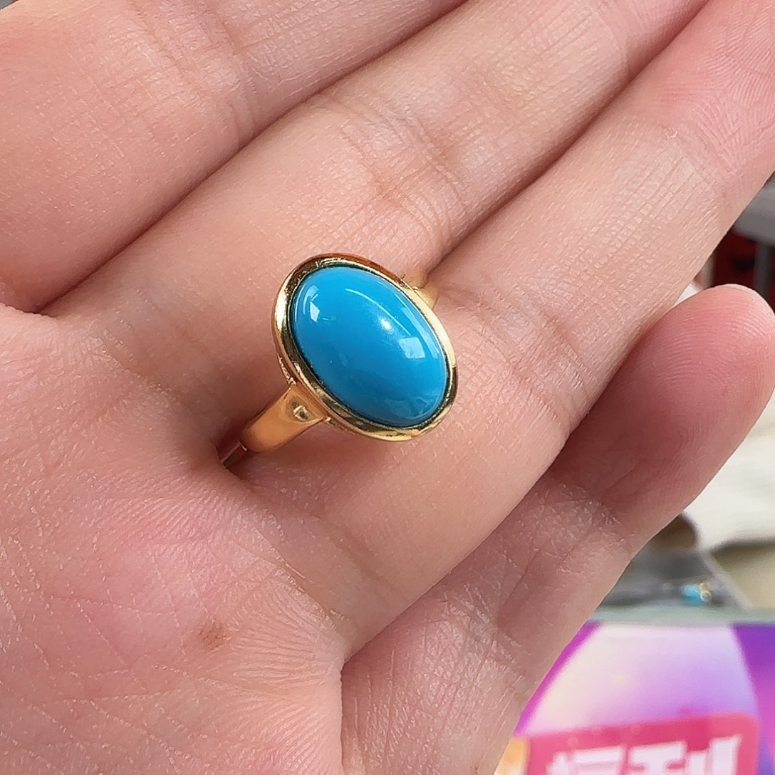 绿松石银S925镀金镶嵌珠宝奇石