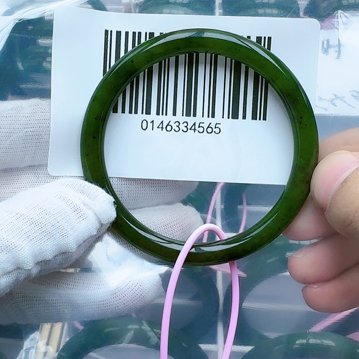 和田玉（碧玉）未镶嵌手镯5756