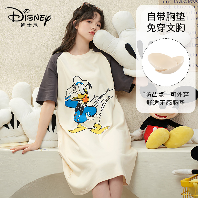 Disney迪士尼新款米奇套头睡衣带胸垫舒适休闲家居服0018