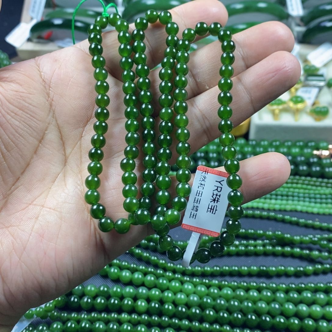 和田玉（碧玉）项链未镶嵌心*6