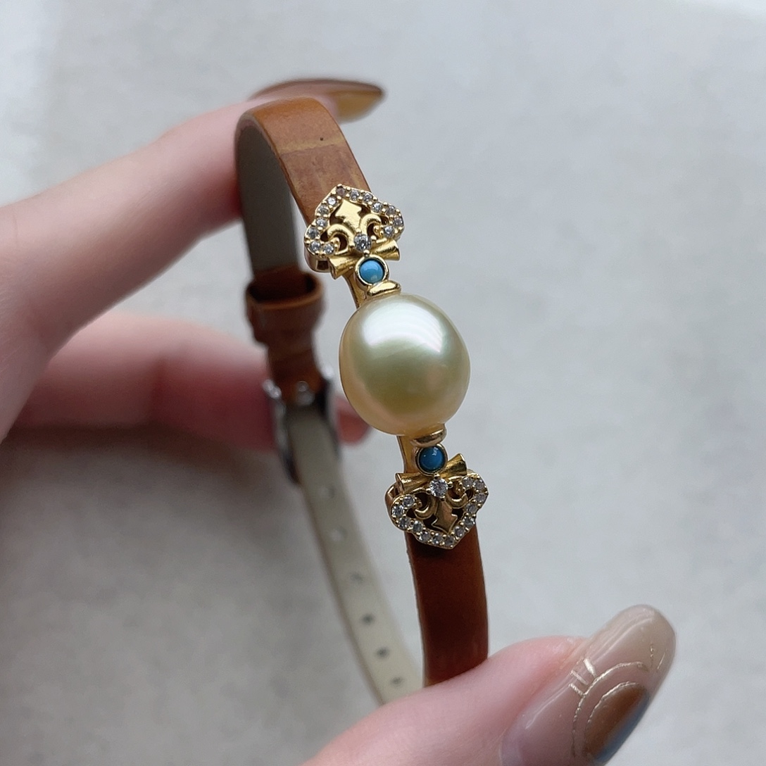 手链79银S925镶嵌海水珍珠