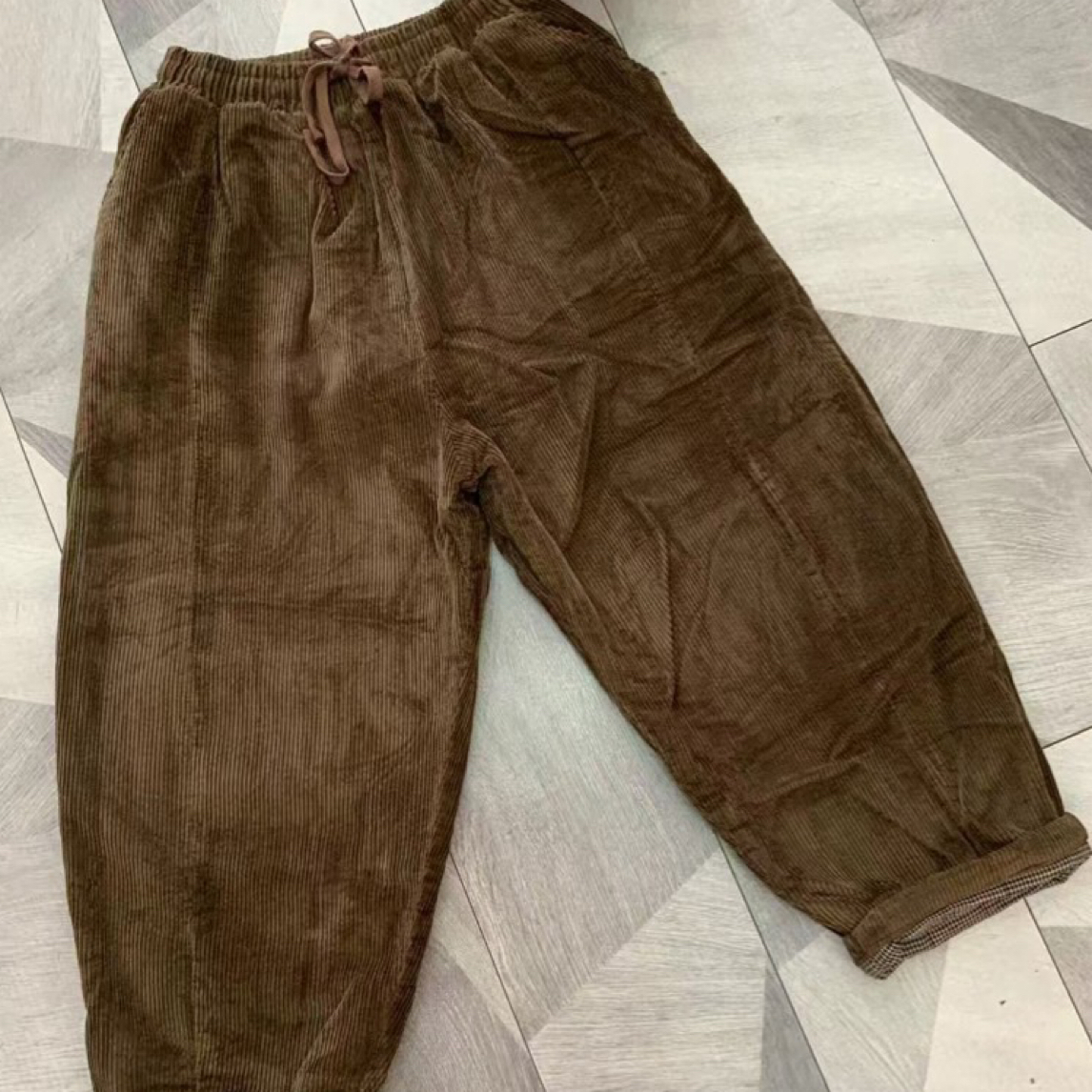 066#夹棉灯芯绒裤